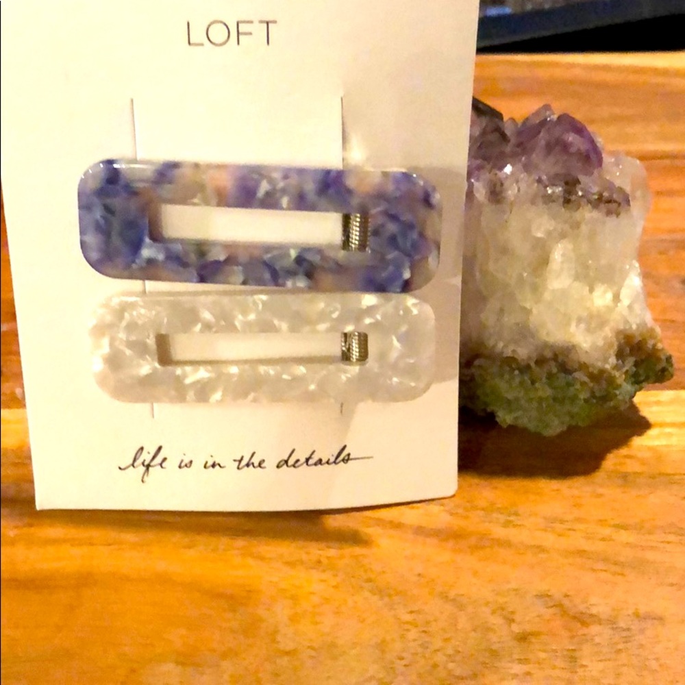 LOFT resin hair clips